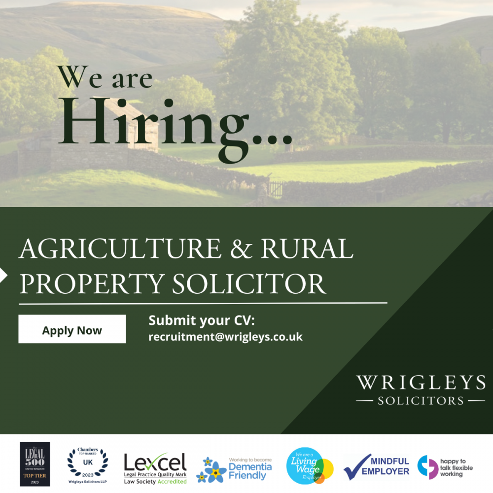 VACANCY Agriculture & Rural Property Solicitor Wrigleys Solicitors LLP