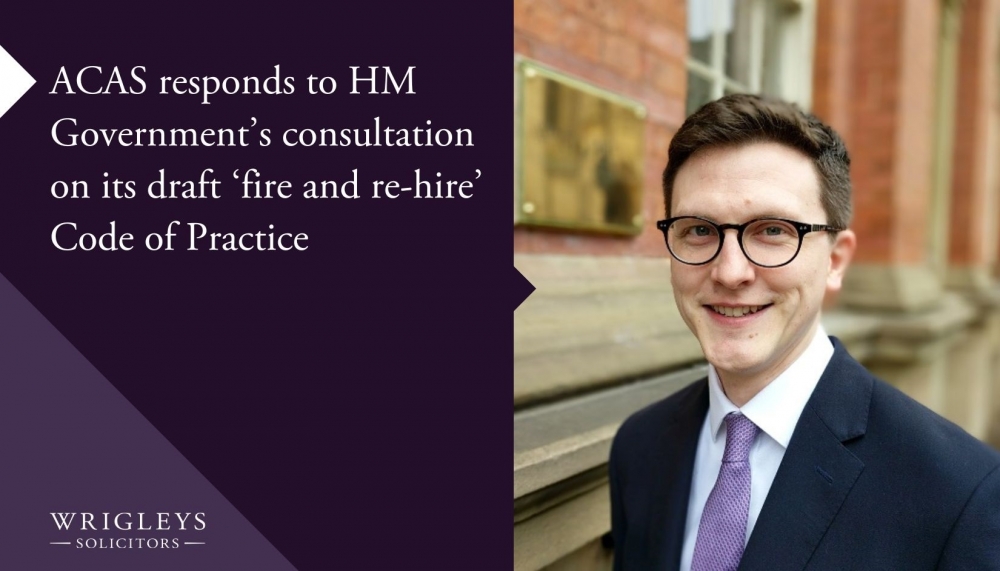 ACAS responds to HM Government’s consultation on its draft ‘fire and re ...