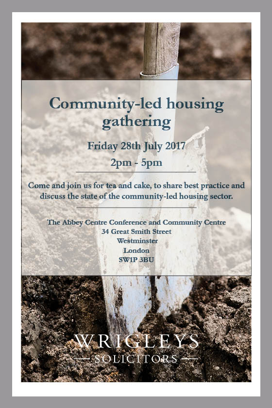 Community - led housing gathering flyer - 28th July