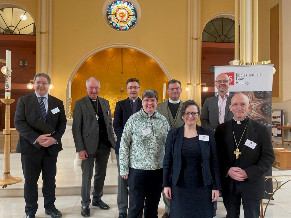 Lizzie (front row, second right) photographed with the speakers and the incoming Chair of the Ecclesiastical Law Society at the Society’s 2024 Annual Conference 