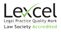 Lexcel Legsl Practice Quality Mark. Law Society Accredited