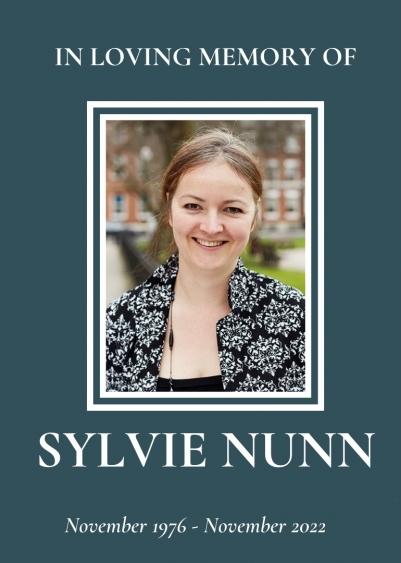In loving memory of Sylvie Nunn